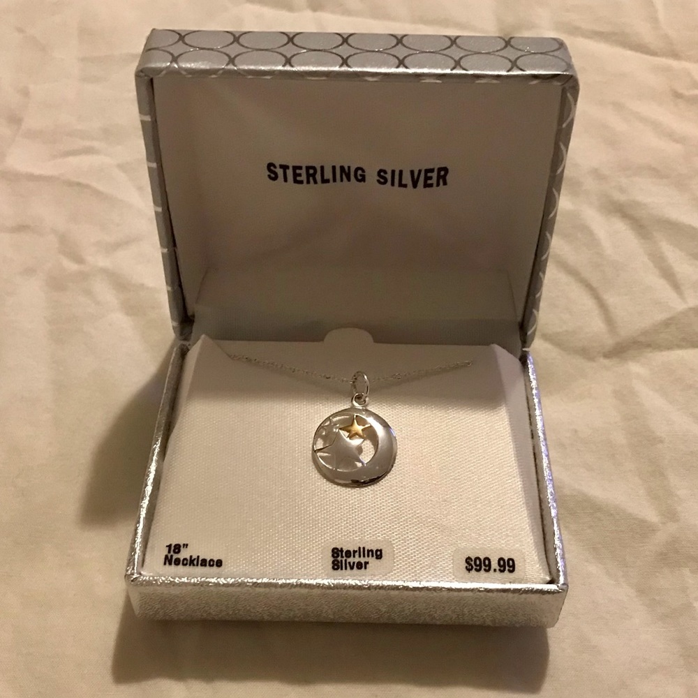 Moon and Stars Pendant Necklace